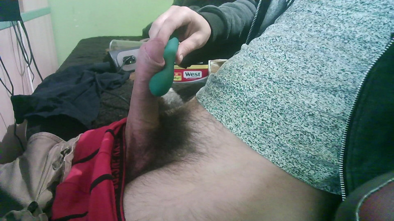The girls' cave of fear: Double Toy Vibrating at the Tip Until Ejaculation