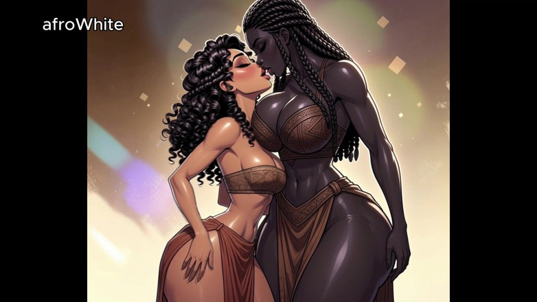 Afrowhite: Ai Generated - Hentai Cartoon Anime Anime Trans Africano Americano Nero...