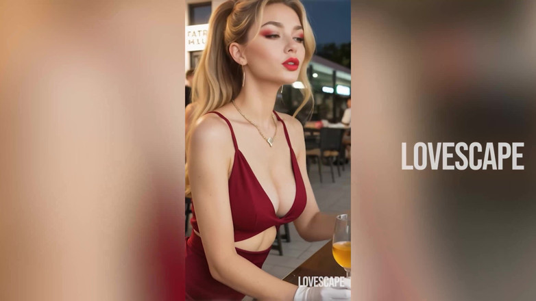 Lovescape: 목줄을 묶고 굴욕을 즐기는 금발의 순진한 데이트