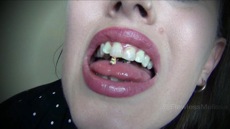 Flawless Melissa: Reuzvrouw mond mond plaagt van dichtbij Uvula in het geheel...