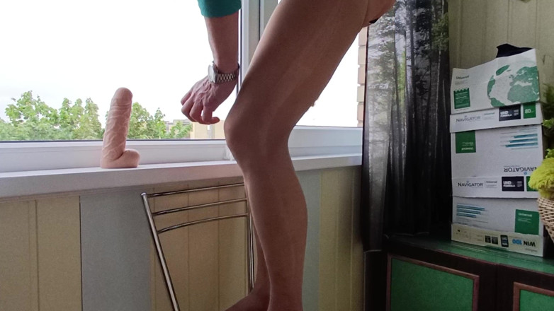 Ole63: Anal Masturbation by the Window. I See Passersby. and Do...