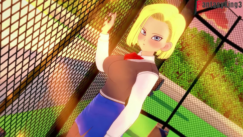 Fantasy king: Android 18 поступает в колледж, чтобы продолжить трахаться с Гохан - Dragon Ball Zex серия