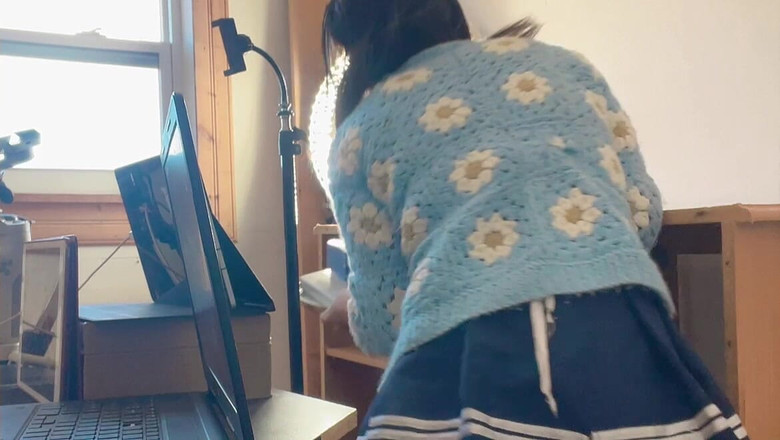 sweethanajapanese: Pissing Pussy by College Girl Hana Chan She Doing House...