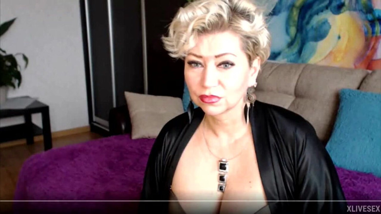 AimeeParadise: Playful naughty MILF AimeeParadise smokes a cigarette in private and...