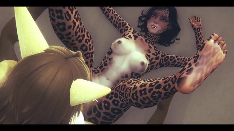 HentaiTubes: Pelz Hentai - Fuchs und Leoparden ficken im Zug - japanischer asiatischer...