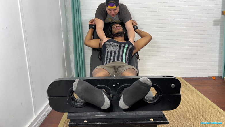Ticklish Chubs: J Finally in the Tickle Chair