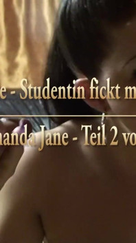 Alone at home - Teeny Amanda fucks with 2 cocks - Part 2