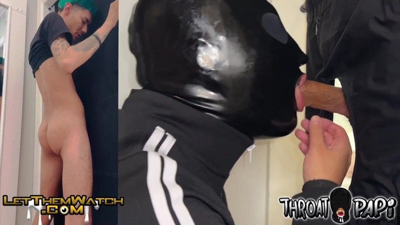 Let them watch: Glory Hole Blowjob Monster Cock Swallow Uncut Dick!