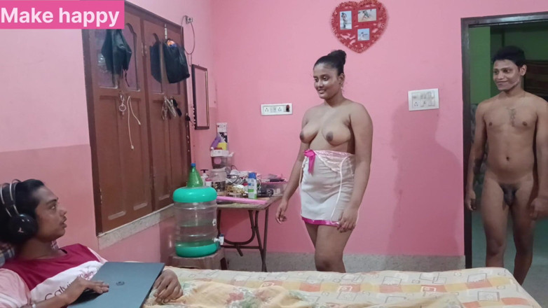 Make happy: My Wife Watching Stepson Masterbating and I Joined Threesome Part 2