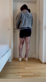 Crossdresser Femboy Teasing as Party Slut