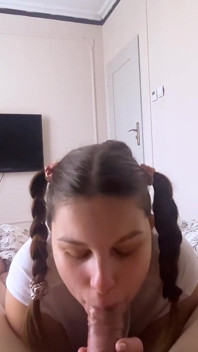 Slutty Stepsister Just Want to Suck Cock and Swallow Cum