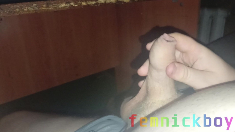 femnickboy: Fat Dude Jerks off His Veiny Cock and Cums