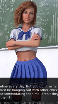 Futa Dating Simulator 3 Ruby Is Teasing Him with Her Sexy College Outfit