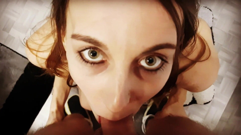Naughty Adeline: Morning blowjob with cum in mouth
