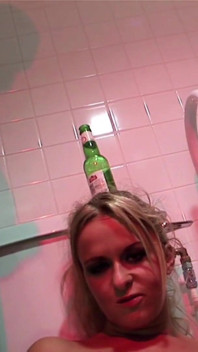 Stunning Blonde Gets to Ride Two Fit Hunks in the Restrooms