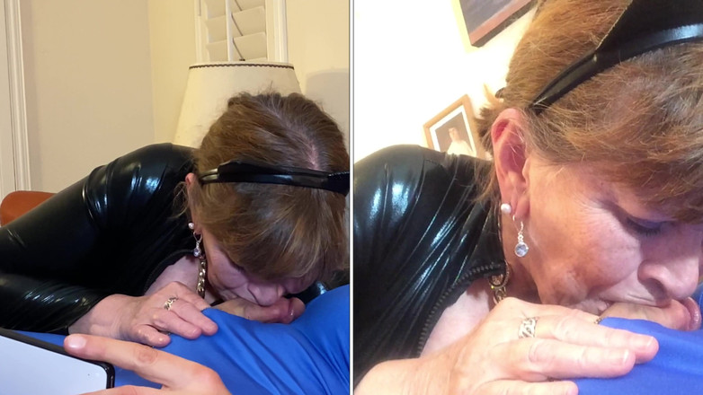 Carmen Angel: Oma Catwoman Lutscht Supermans Schwanz!