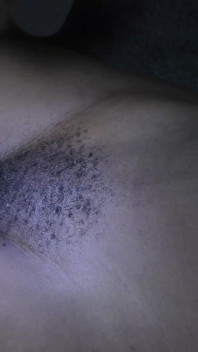 Pepek eboni berbulu mengambil zakar putih besar dan creampie amatur