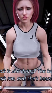 I Accidentally Fuck My Gym Trainer While Working Out and Her BF Comes in!