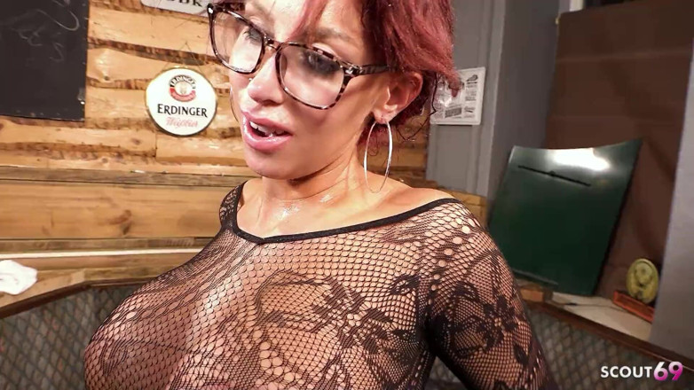 Scout69: No Condom Anal Sex at Gangbang with German Redhead Glasses...