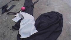Horny Blonde Slut Rides Massive Cock in Sex Dungeon