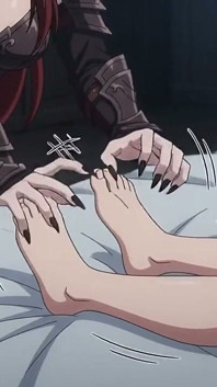 Succubus está fazendo cócegas em uma garota.
