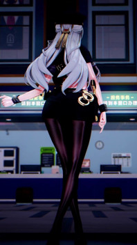 [MMD] Yi Xuan - Jogo Zenless Zone Zero Clipe de Dança Uniforme de Polícia Garota Coelhinha Uniforme Erótico Cheongsam OL Secretário