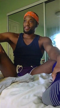 Purple Socks and Short Shorts Jerk off