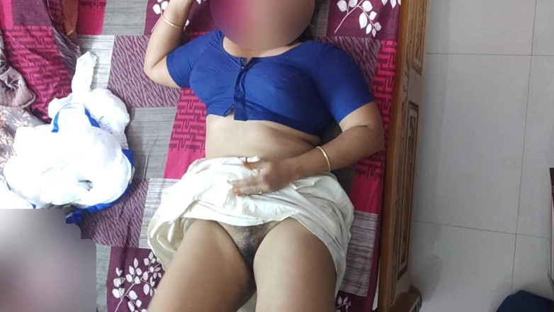 Black & white desicat: Desi Boudi Visaakaa in Blue Blouse Tits Squeezed Rough and...