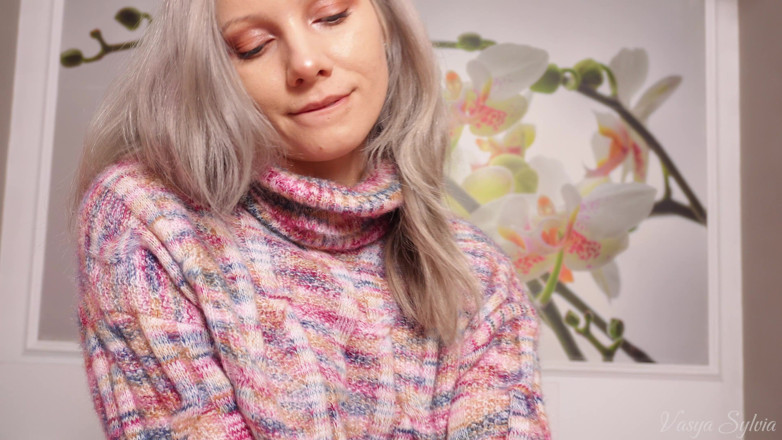 Vasya Sylvia: A Nymph in a Sweater Expands Her Holes by Inserting...