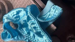 Cumming in Stepdaughters Satin Panties