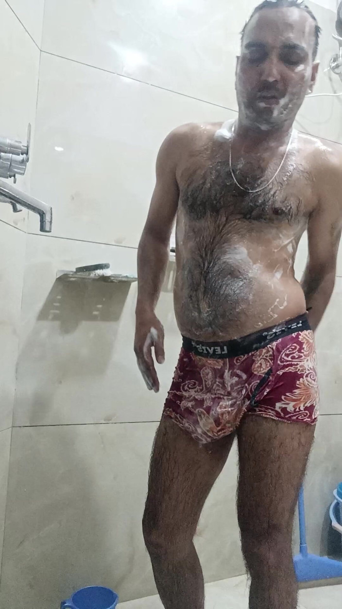 Rajasthani-old-lover: Uomo indiano desi gode dello spettacolo di masturbazione con il...