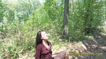 Pee Adventures: She had to strip and empty herself competently nude in...