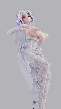 [mmd] T-ara fraco vestido de noiva de seda branca