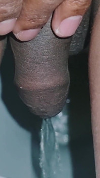 Skinny Femboy Peeing and Masturbating in Toilet