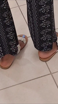 Behind Her Big Booty N Pretty Feet N Blue
