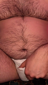 Stepdaddy in White Briefs Jerking off Big Fat Boner