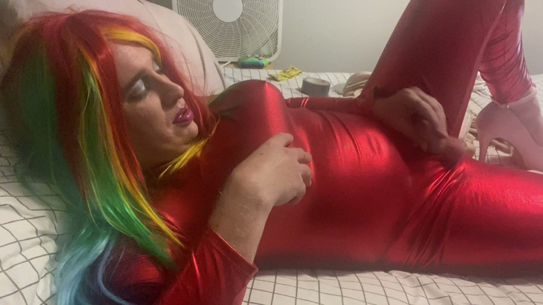 Natasha Sparklez: Depraved Sissy Gags on Cock, Cums on Cock, Eats Her...