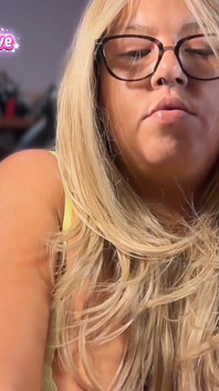 Bronze Saggy Tits BBW MILF Chain Smoking Parliament Longs & French Inhales in Neon Green Lingerie