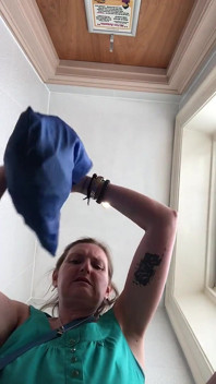 Huge Piss in Public Toilets From Rachel Wriggler, the Blue Eyed Beauty with Big Retro Bush