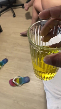 Submissive Trans Tastes My Piss