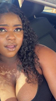 Thick Black Girl Gets Fucked Through Her Tight Gusher Shorts on Her Way to the Car Wash
