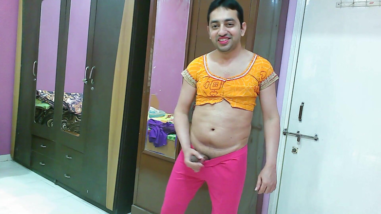 Cute & Nude Crossdresser: Sweet sissy crossdresser femboy Sweet Lollipop in a sexy top...
