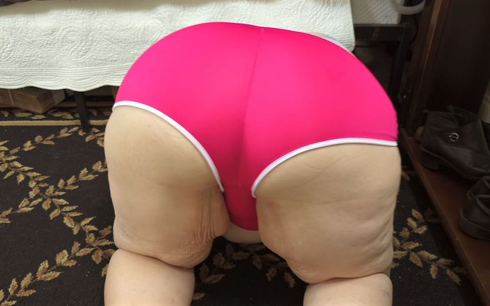Big juicy ass booty clapper & jamdown: カメラマンは、レギンスで大きな泡の尻ぽっちゃり熟女に彼の精液をけいれんして、戦利品ショーツをワークアウトしているのを捕まえられました - ぽっちゃりSSBBW
