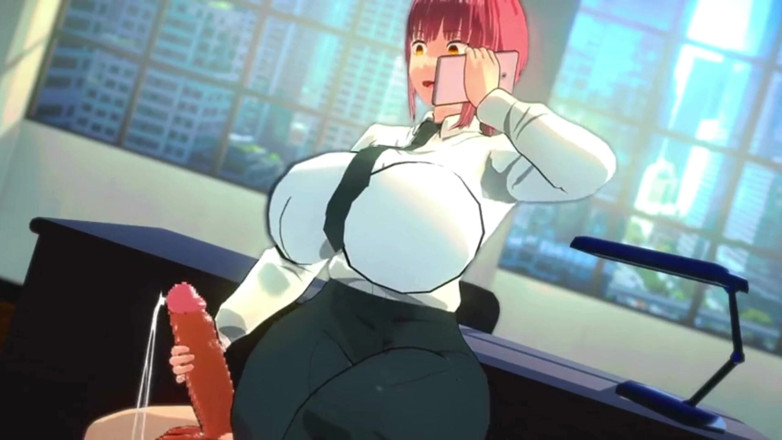 NSFWOtaku: Chainsawman - makima bürovergnügen - hentai-animationen 3d