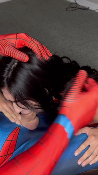 Spider-man Fucks Spider-girl Hard & Shoots His Web All Over Her Face