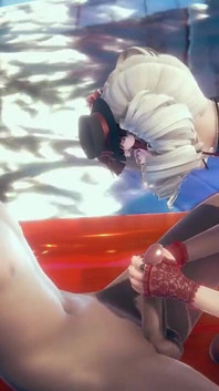 Hentai sexy mädchen handjob und am pool gefickt