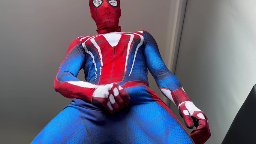 Peter Parker? Horny Spiderman Shoots Webs of Semen (Andcristian)