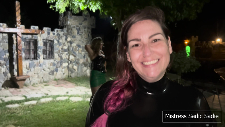 The room of Sadic Sadie: Double Domination, Wet Games and More Humiliation Outside