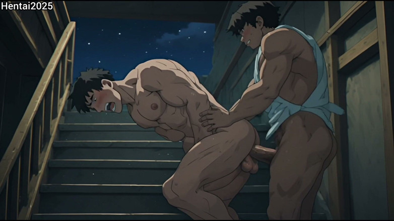 Hentai2025: Neighbor on the Stairs Anal Compilation Cartoon Hentai Animation