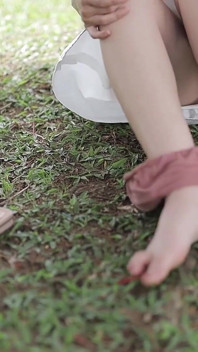 My First Public Video, Masturbate in My White Satin Dress